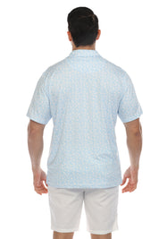 Polo informal Dry-Fit con estampado floral