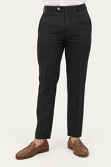 Pantalón de Vestir 100% Lino Corte Moderno Frente Plano