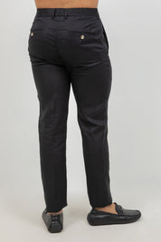Pantalón de vestir de hombre de lino 100% liso y corte moderno