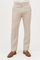 Mojito Collection modern fit 100% linen flat front dress pants in Natural, front view