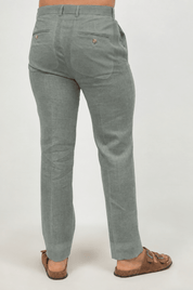 Modern Fit 100% Linen Flat Front Dress Pants