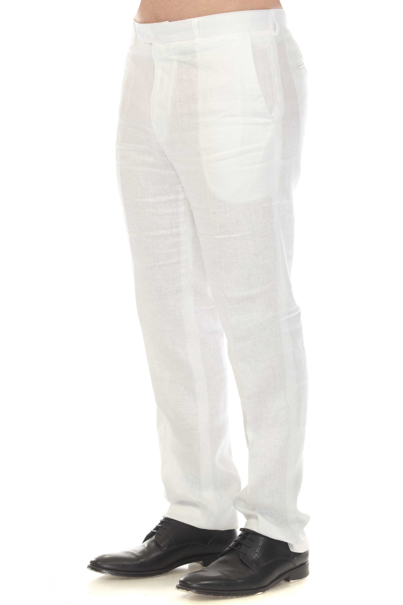 Men's Modern Fit Casual Resort Wear 100% Linen Flat front Dress Pants