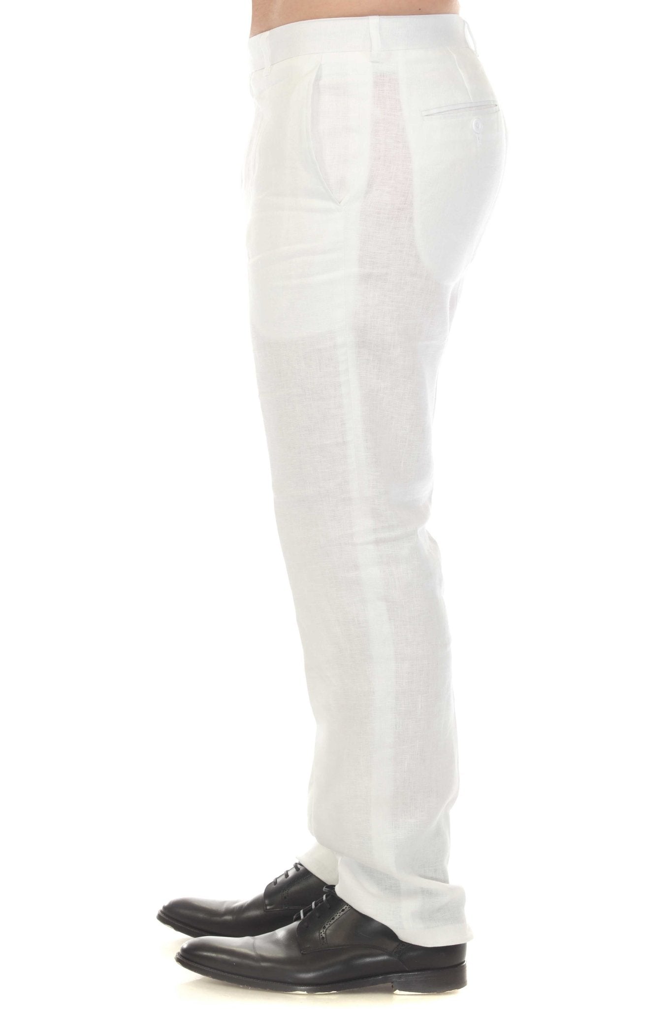 Men's Modern Fit Casual Resort Wear 100% Linen Flat front Dress Pants