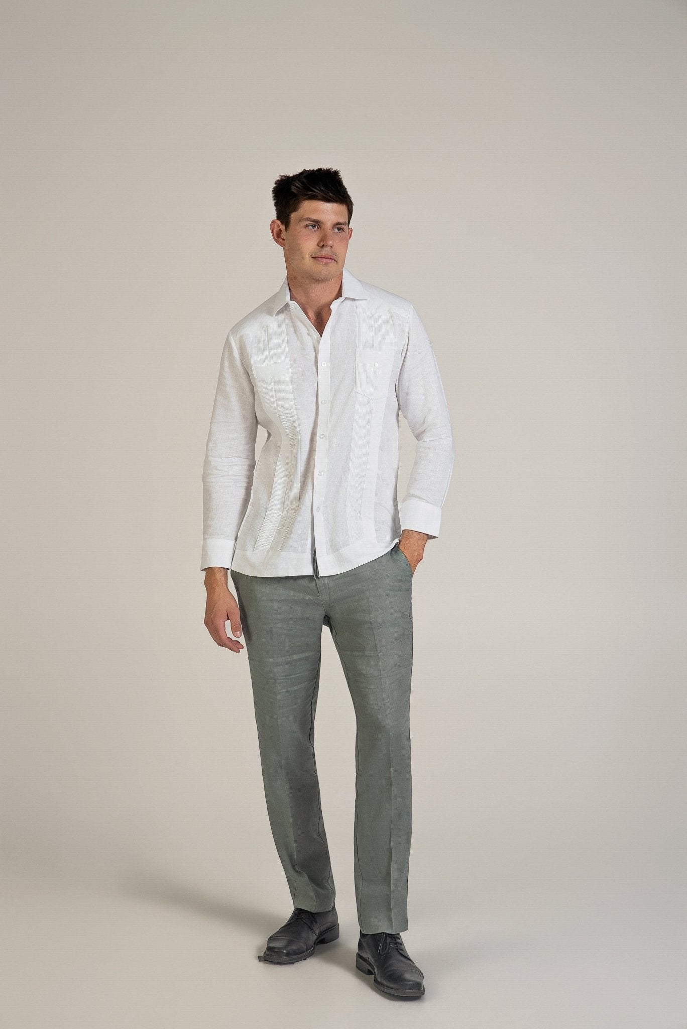 100% Linen Casual Drawstring Linen Pants