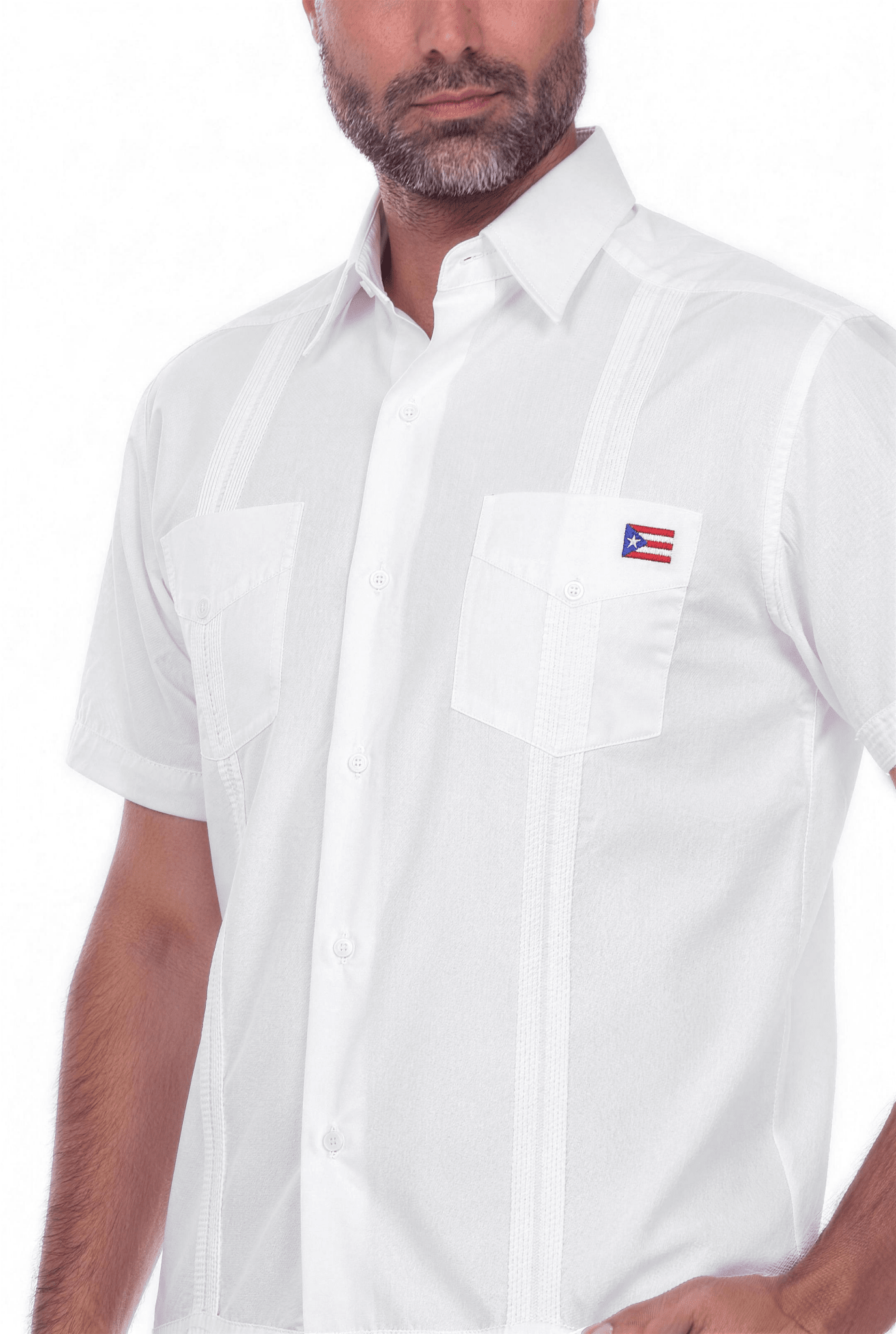 Hispanic Heritage Month Edition Guayabera – Puerto Rico flag