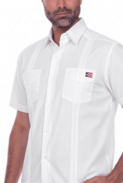 Hispanic Heritage Month Edition Guayabera – Puerto Rico flag