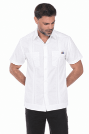 Limited Edition Puerto Rico and Cuba Flag Guayabera Short Sleeve