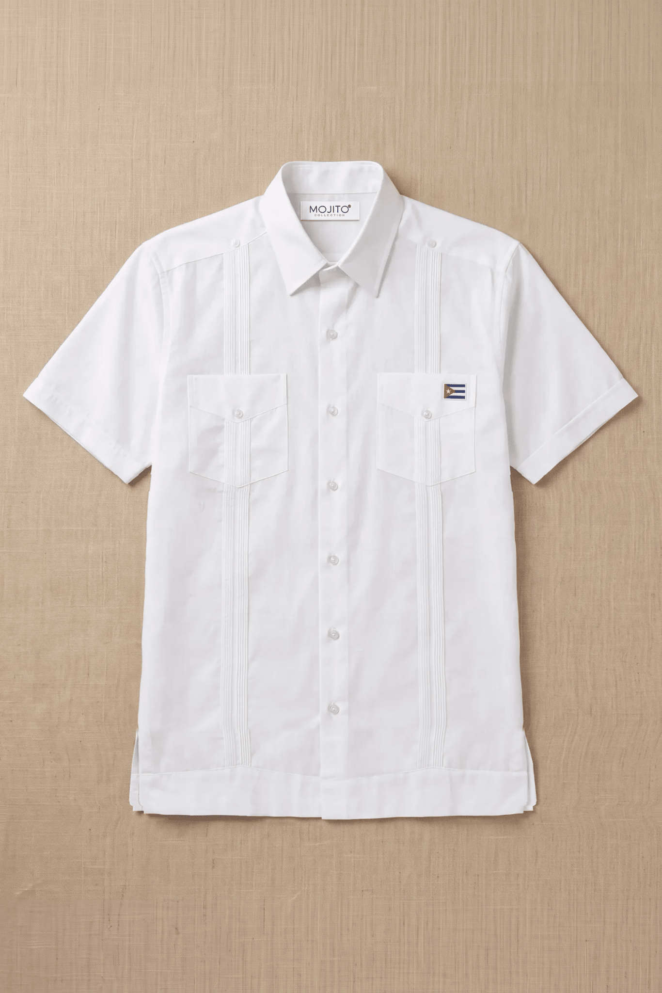 Limited Edition Puerto Rico and Cuba Flag Guayabera Short Sleeve