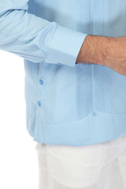 Diamond Textured Two-Pocket Guayabera Shirt