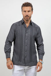 Cotton Blend Wedding Shirt Long Sleeve Pleated French Cuff
