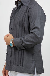 Cotton Blend Wedding Shirt Long Sleeve Pleated French Cuff