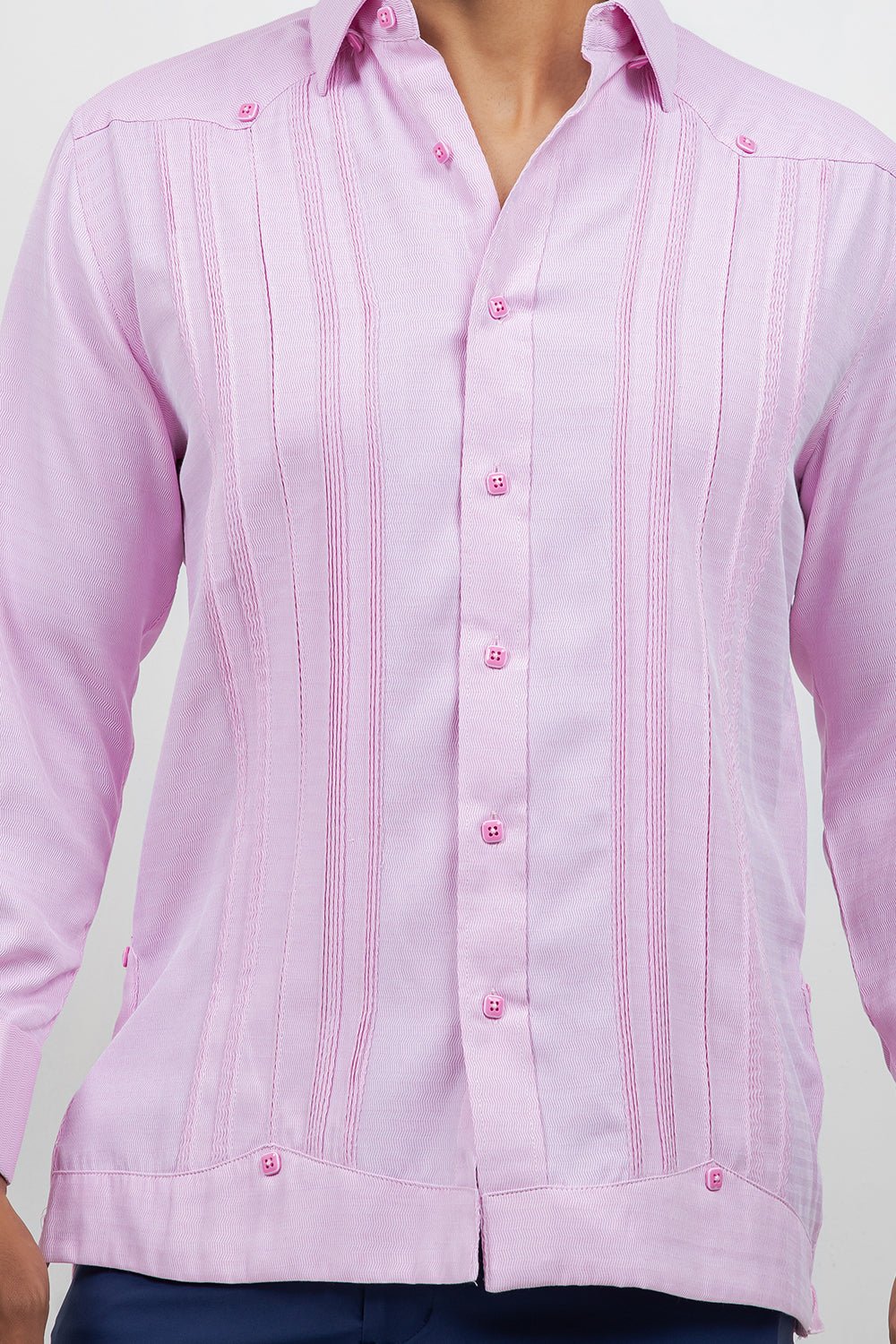 Cotton Blend Wedding Shirt Long Sleeve Pleated French Cuff