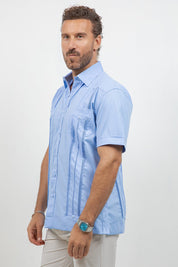 Cotton Blend Guayabera Short Sleeve Two Pocket Retro