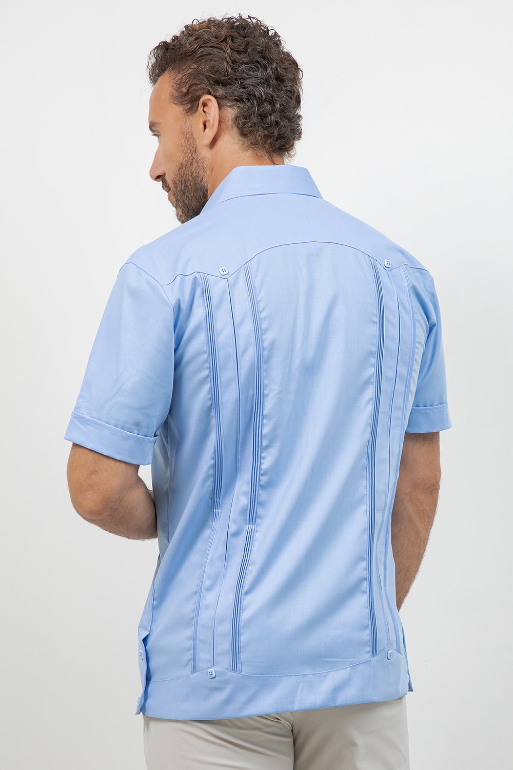 Cotton Blend Guayabera Short Sleeve Two Pocket Retro
