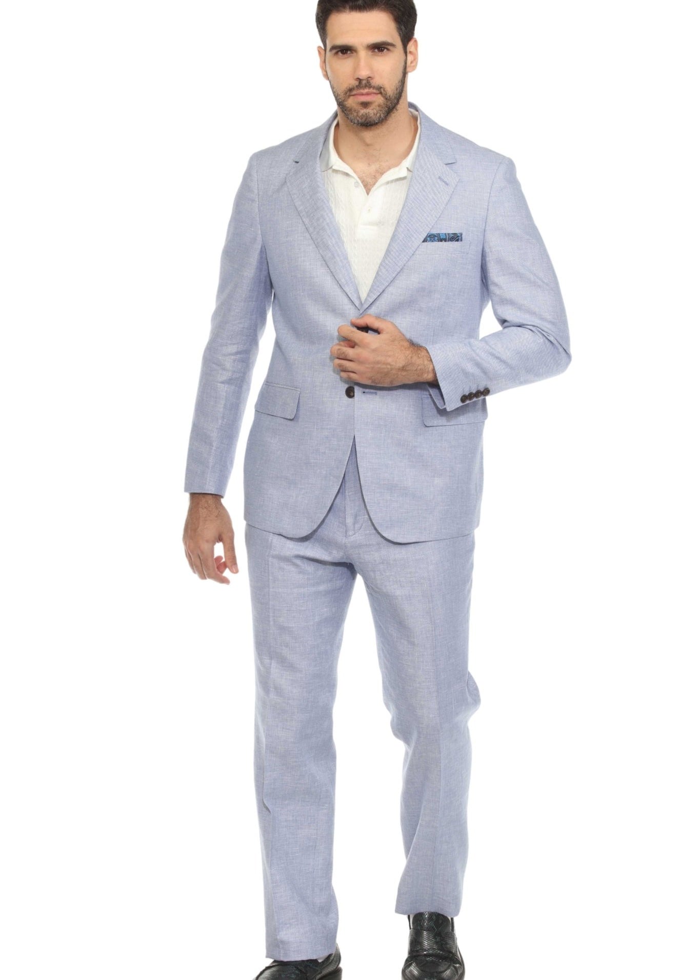 Mojito Reserve Men's Textured Linen Cotton Blend Suit