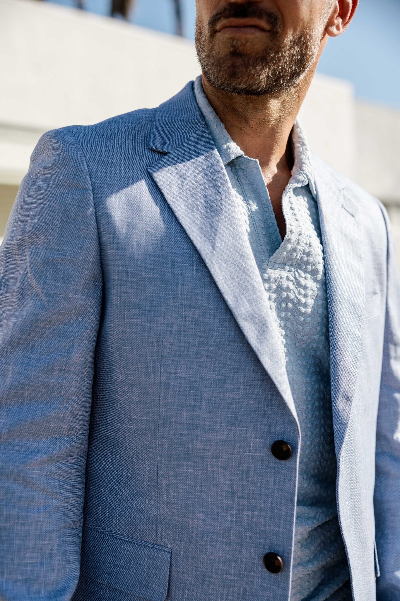 Mojito Reserve Men's Textured Linen Cotton Blend Suit