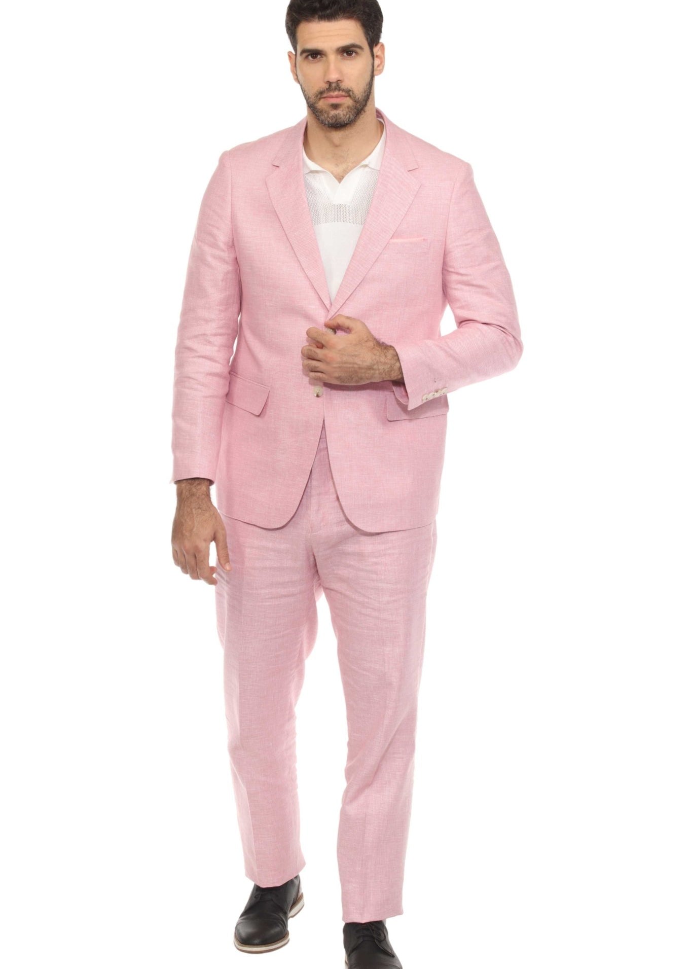 Mojito Reserve Men's Textured Linen Cotton Blend Suit