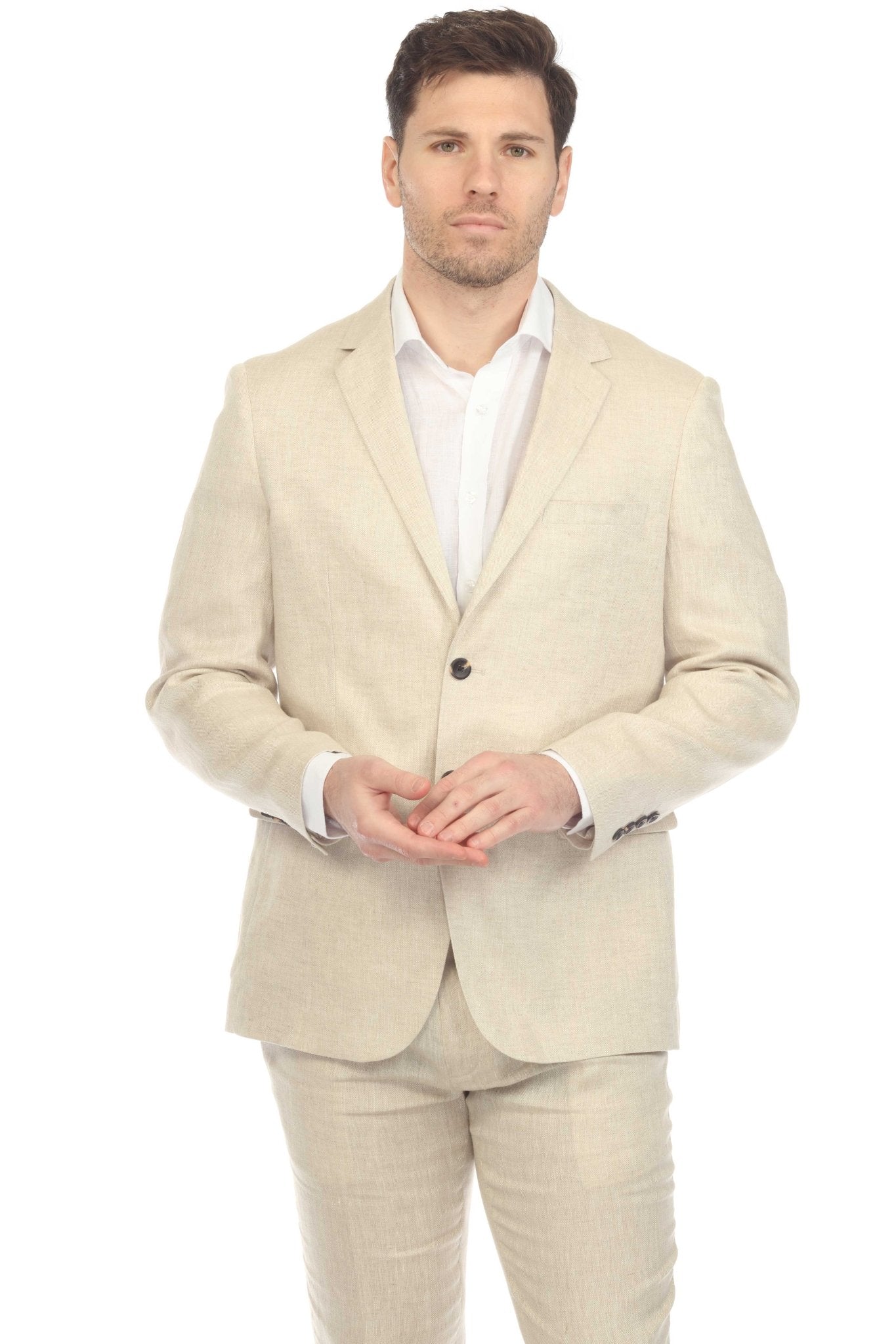 Traje de mezcla de poliéster y lino texturizado para hombre Mojito Reserve