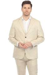 Traje de mezcla de poliéster y lino texturizado para hombre Mojito Reserve