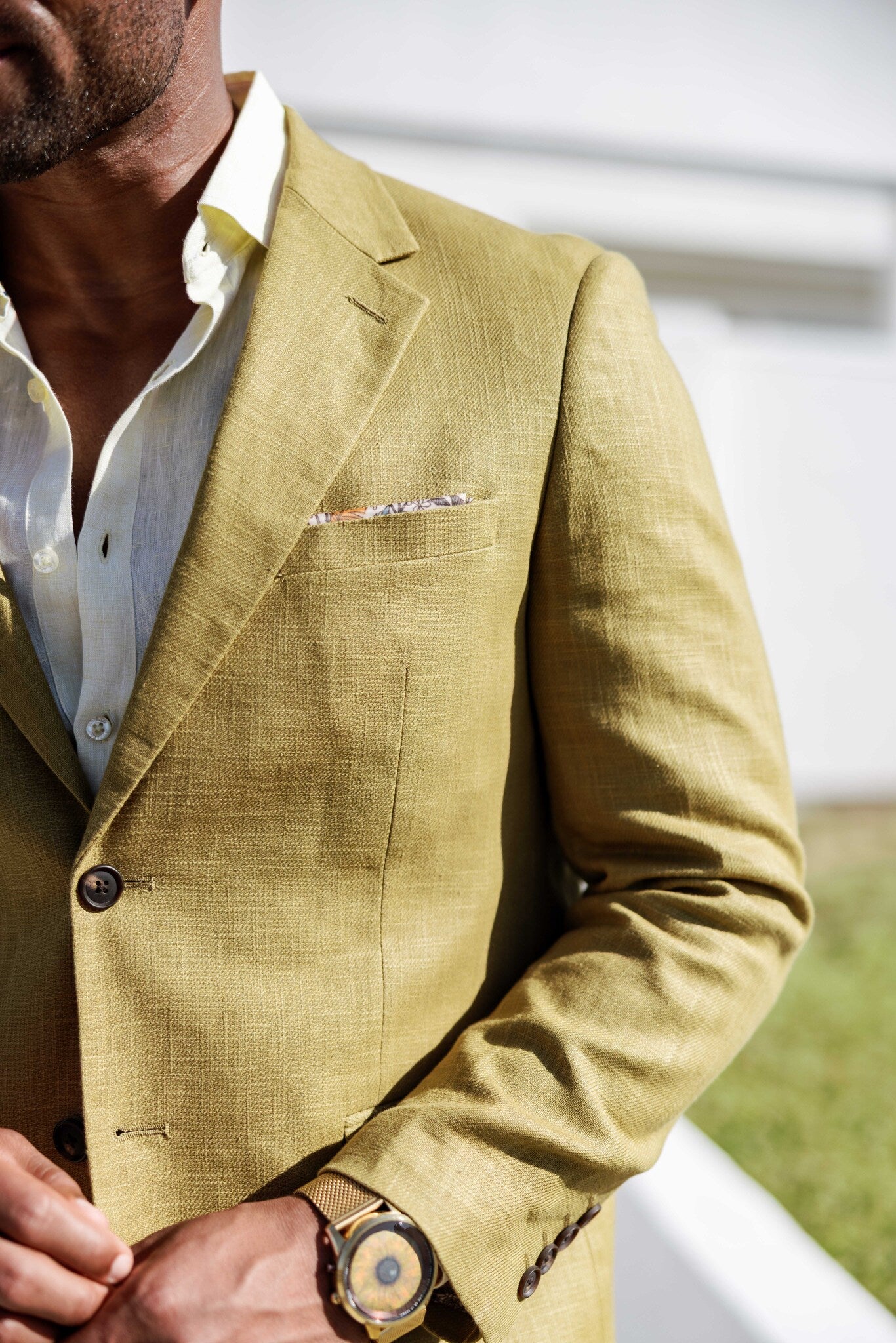 Mojito Reserve Men's Textured Linen Blend Suit