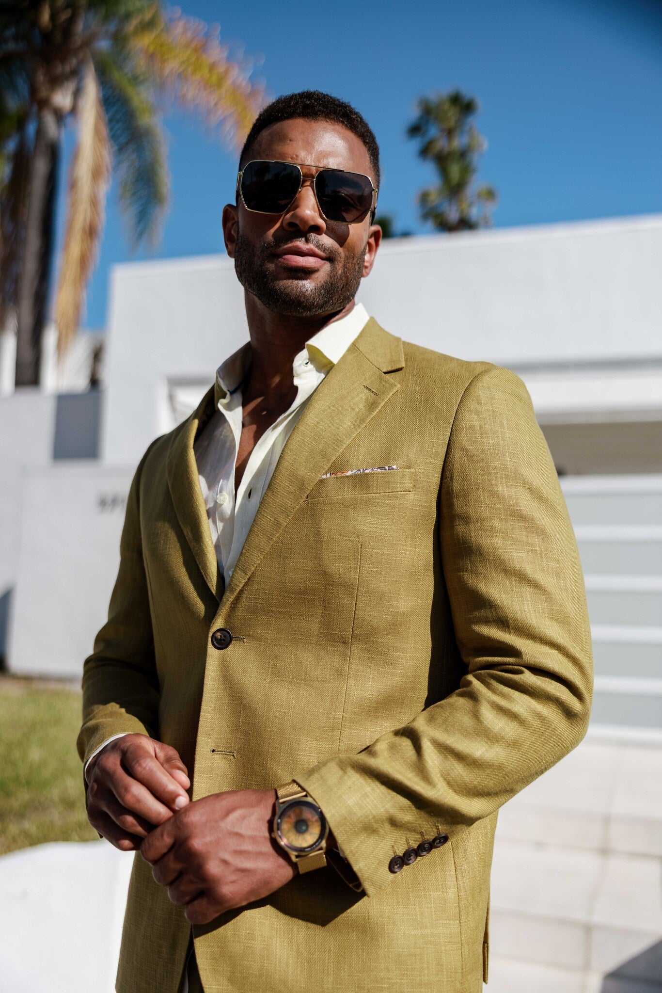 Mojito Reserve Men's Textured Linen Blend Suit