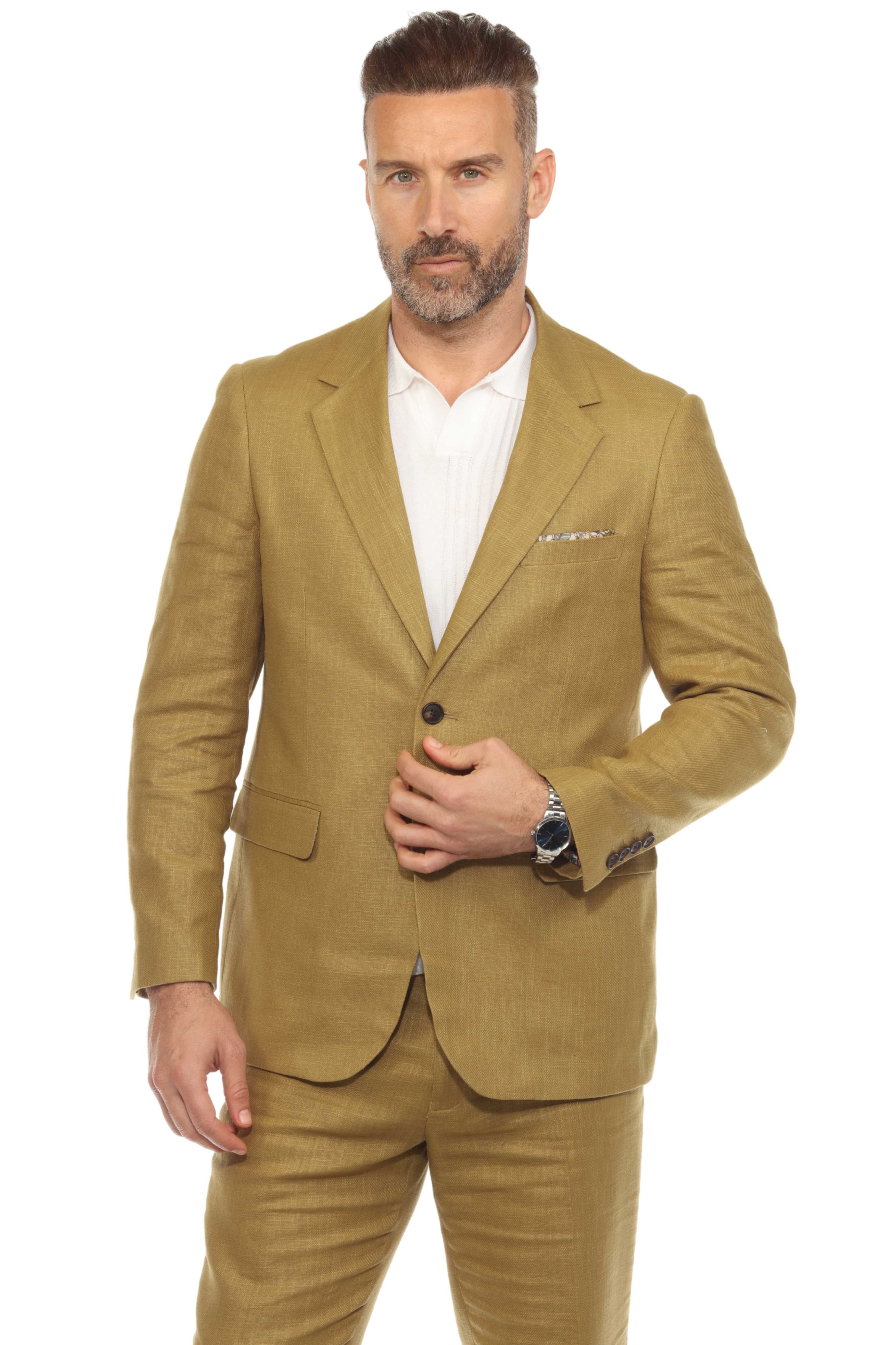Mojito Reserve Men's Textured Linen Blend Suit