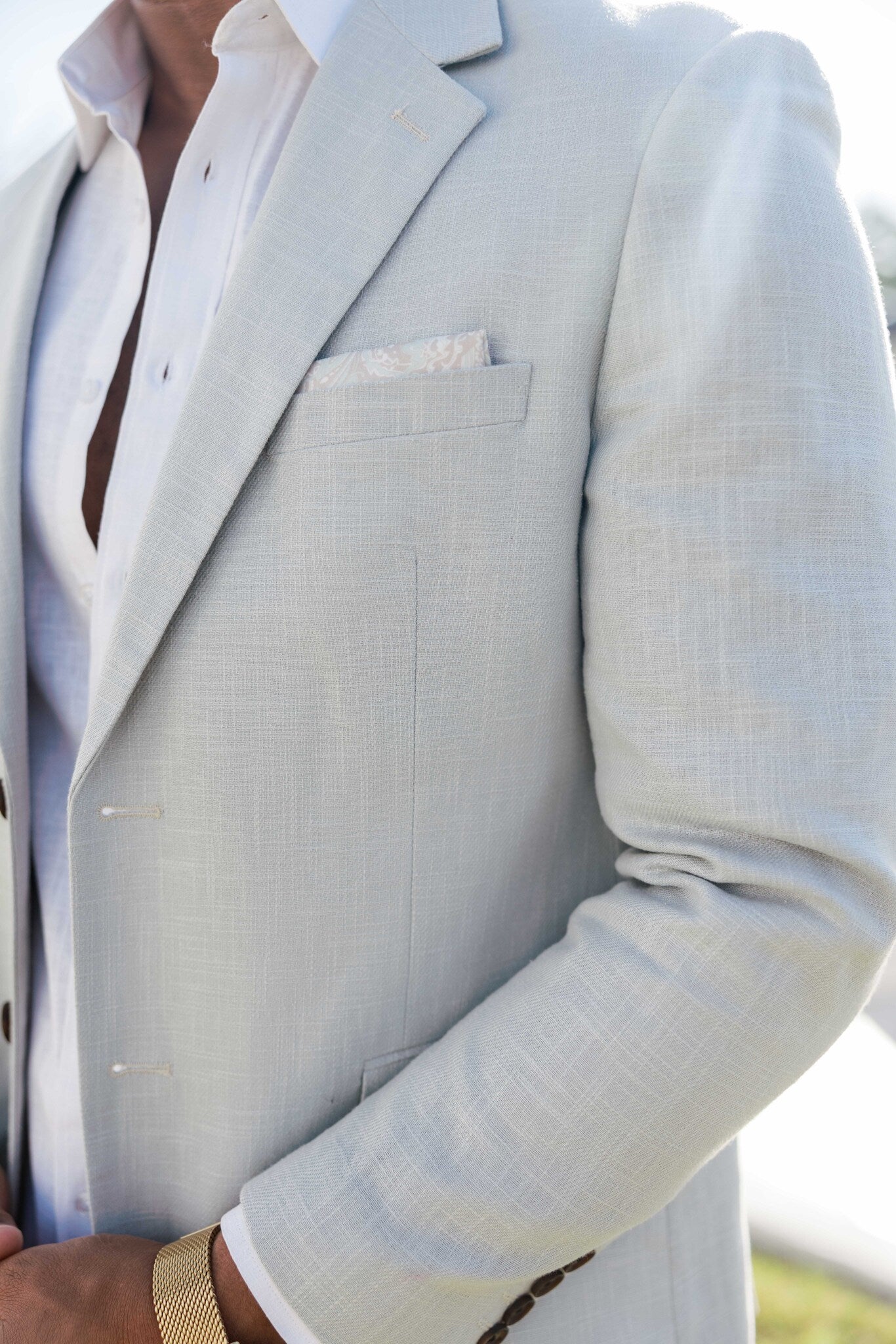 Mojito Reserve Men's Textured Linen Blend Suit