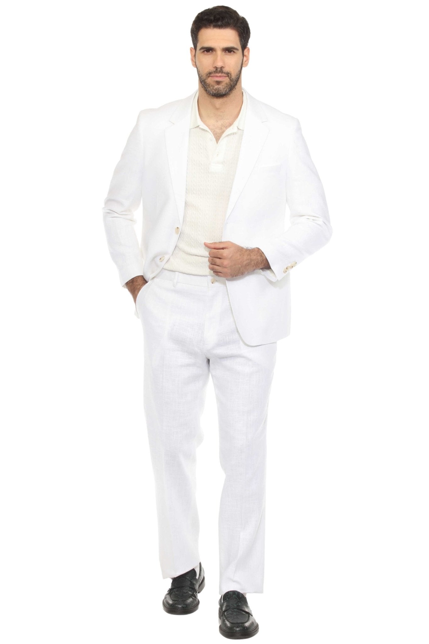 Traje de mezcla de poliéster y lino texturizado para hombre Mojito Reserve