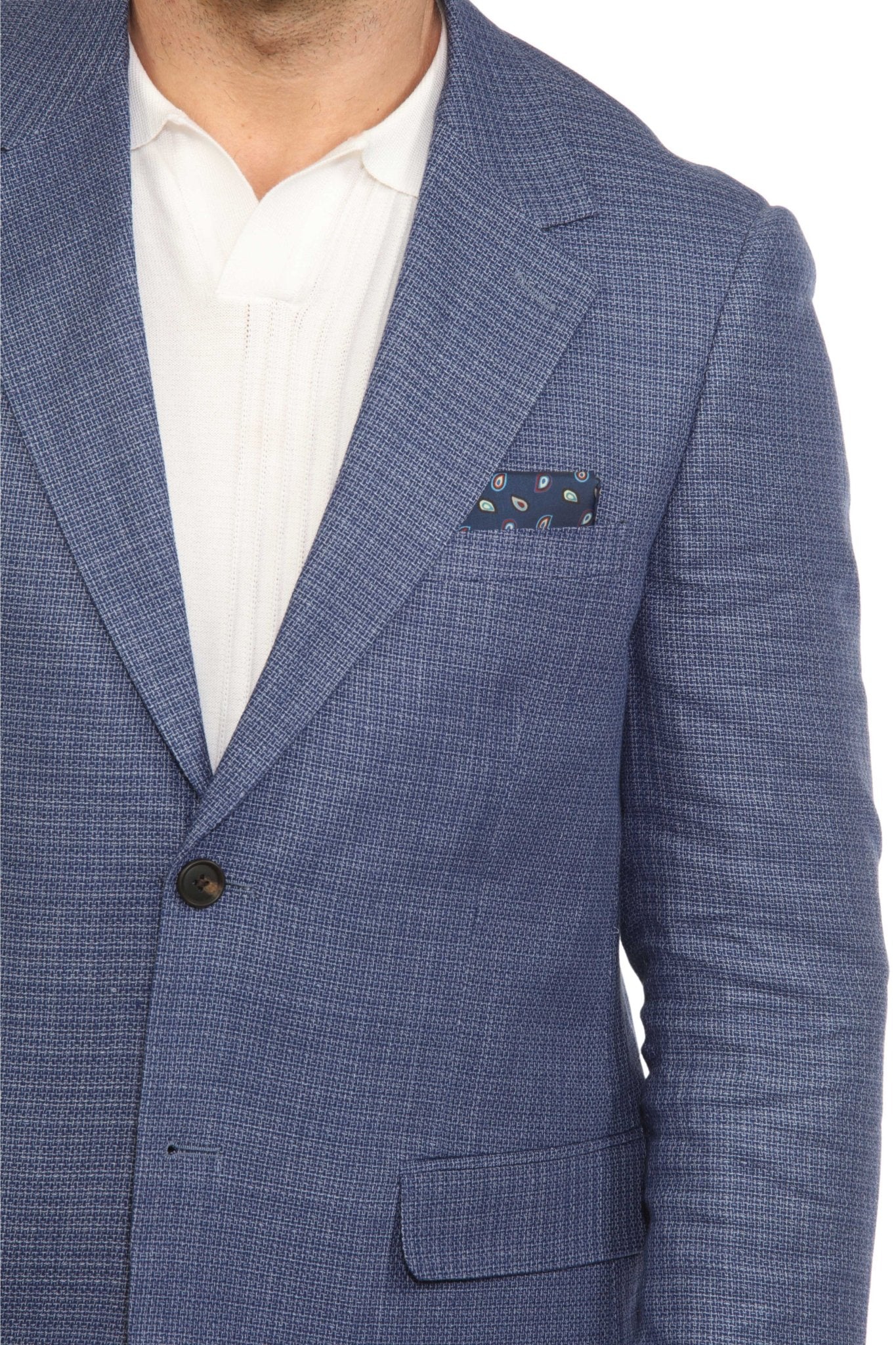 Mojito Reserve Men's Textured Knit Linen Cotton Blend Suit