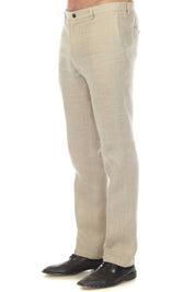 Men's Modern Fit Casual Resort Wear 100% Natural Linen Flat front Dress Pants