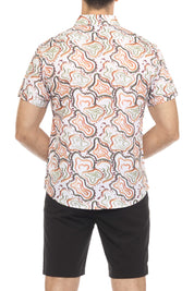 Mojito Lightweight Modern Multi Abstract Pattern Print Stretch Shirt
