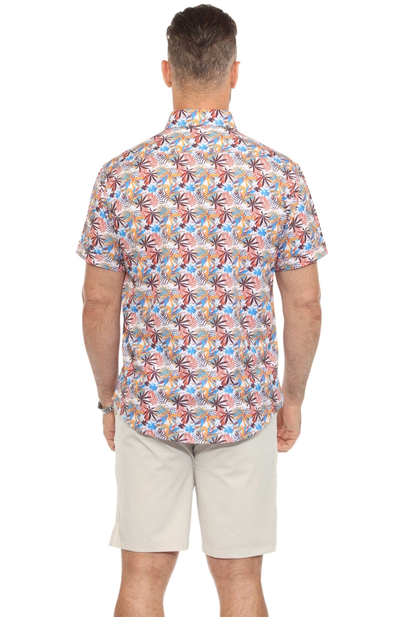 Camisa de manga corta con estampado moderno texturizado