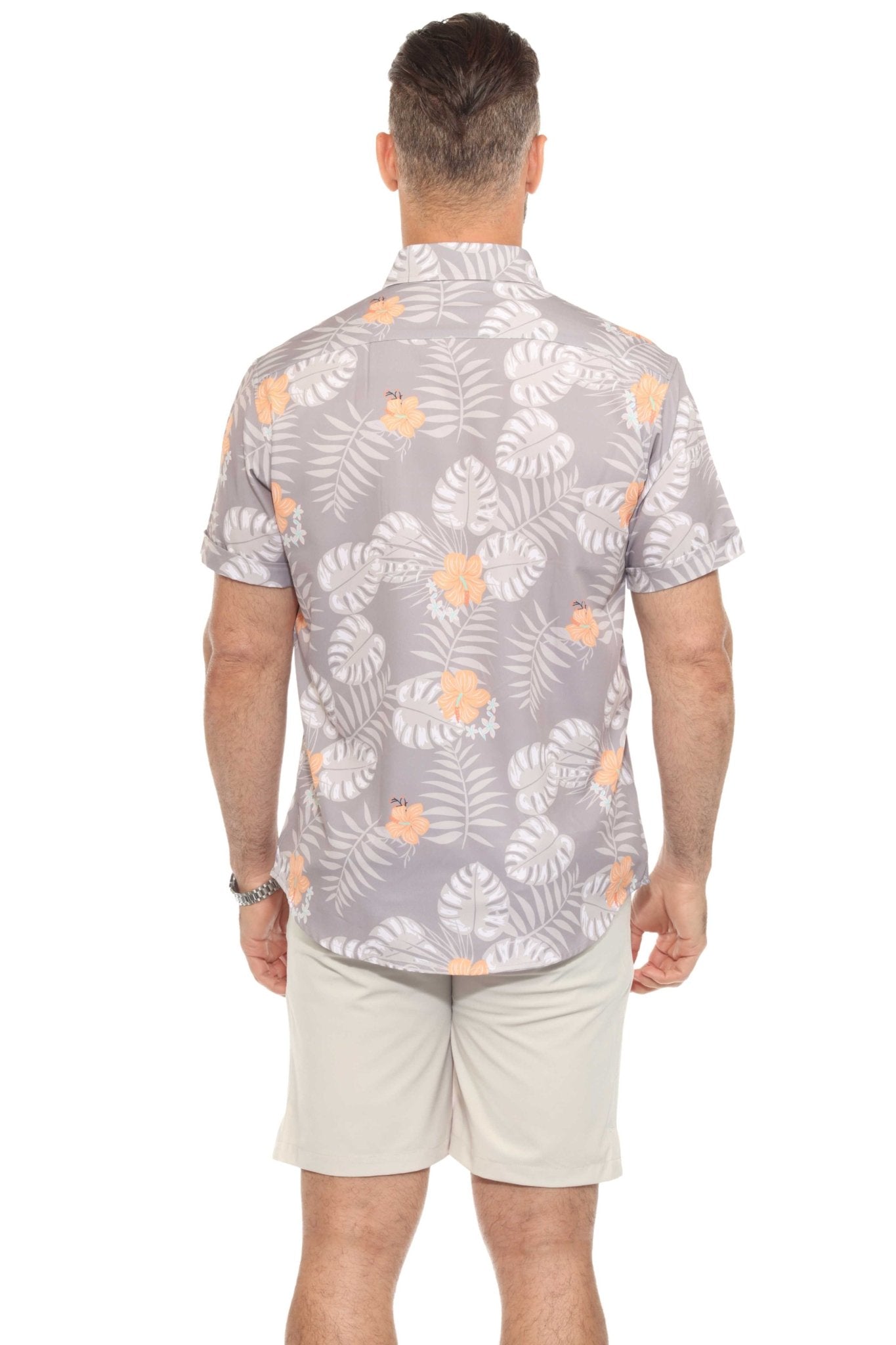 Men’s 4-Way Stretch Tropical Bloom Short Sleeve Shirt