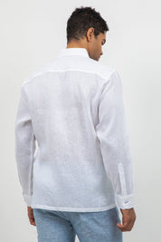 Linen Embroidered Dress Shirt Long Sleeve Ceremony