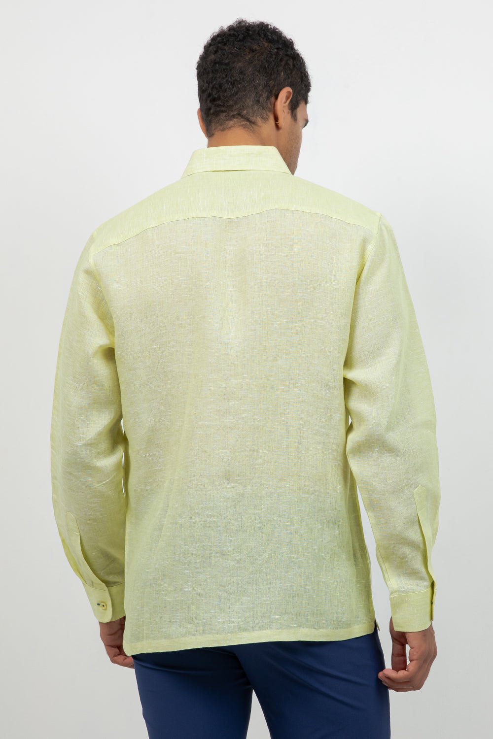 Linen Embroidered Dress Shirt Long Sleeve Ceremony