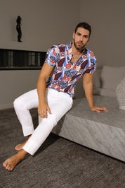Mojito Retro Print Rayon Shirt Short Sleeve