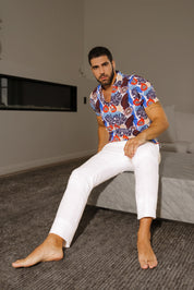 Mojito Retro Print Rayon Shirt Short Sleeve
