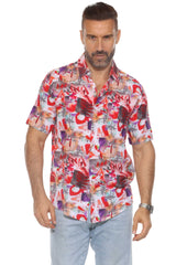 Retro Print Rayon Resort Shirt Short Sleeve