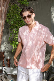 Men's Cropped Four-Pocket Stylish Guayabera Shirt with Embroidery