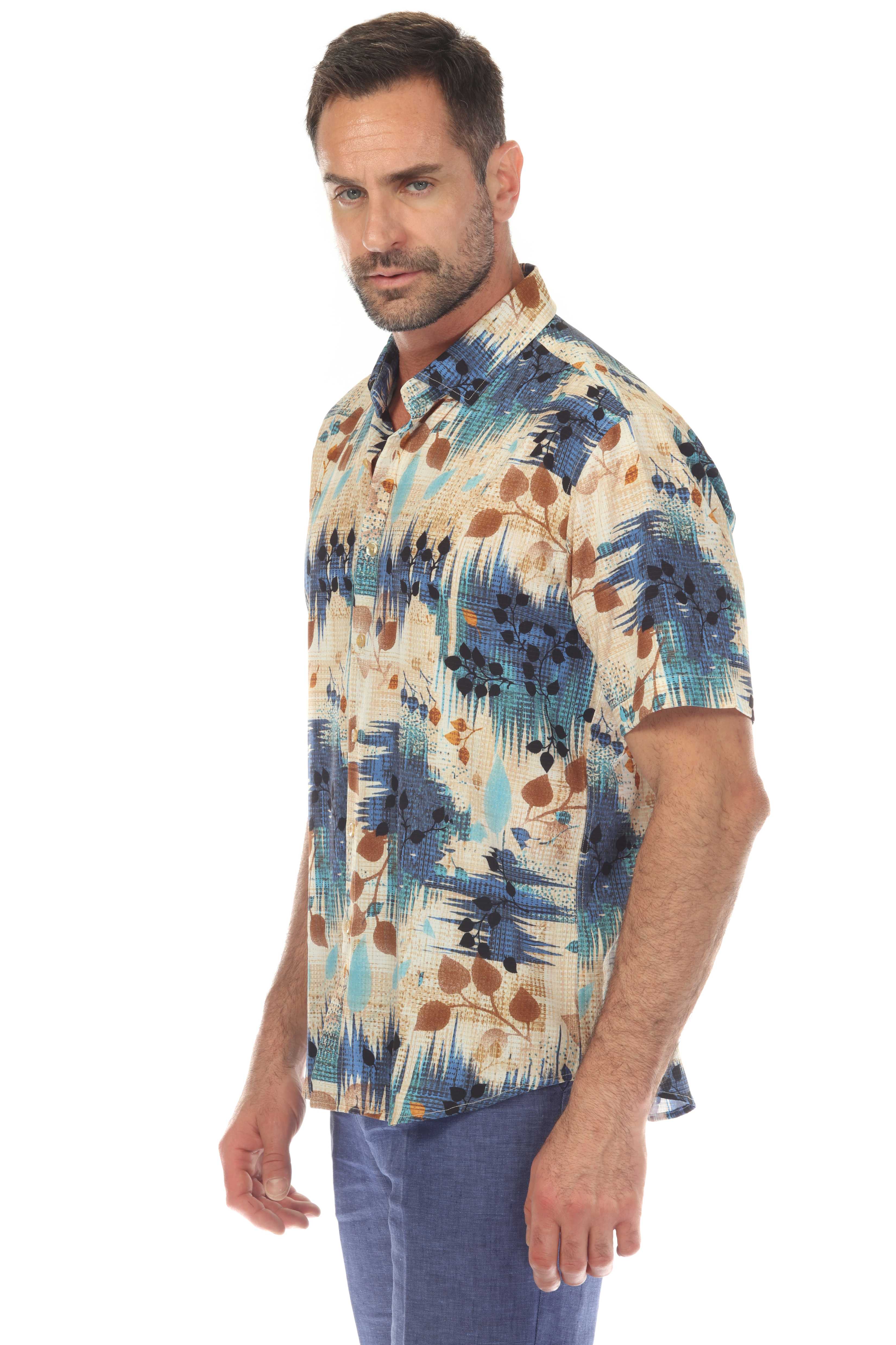 Men’s Champ-Blue 4-Way Stretch Short Sleeve Shirt