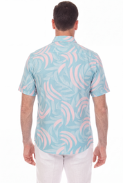 Aqua 4-Way Stretch Short Sleeve Shirt