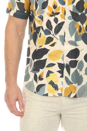 Men’s Blue & Gold 4-Way Stretch Short Sleeve Shirt