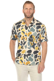 Men’s Blue & Gold 4-Way Stretch Short Sleeve Shirt