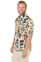 Men’s Blue & Gold 4-Way Stretch Short Sleeve Shirt