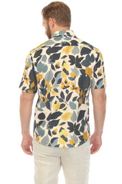 Men’s Blue & Gold 4-Way Stretch Short Sleeve Shirt