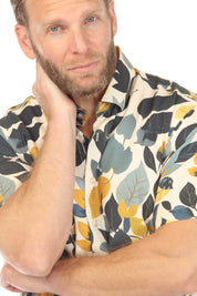 Men’s Blue & Gold 4-Way Stretch Short Sleeve Shirt