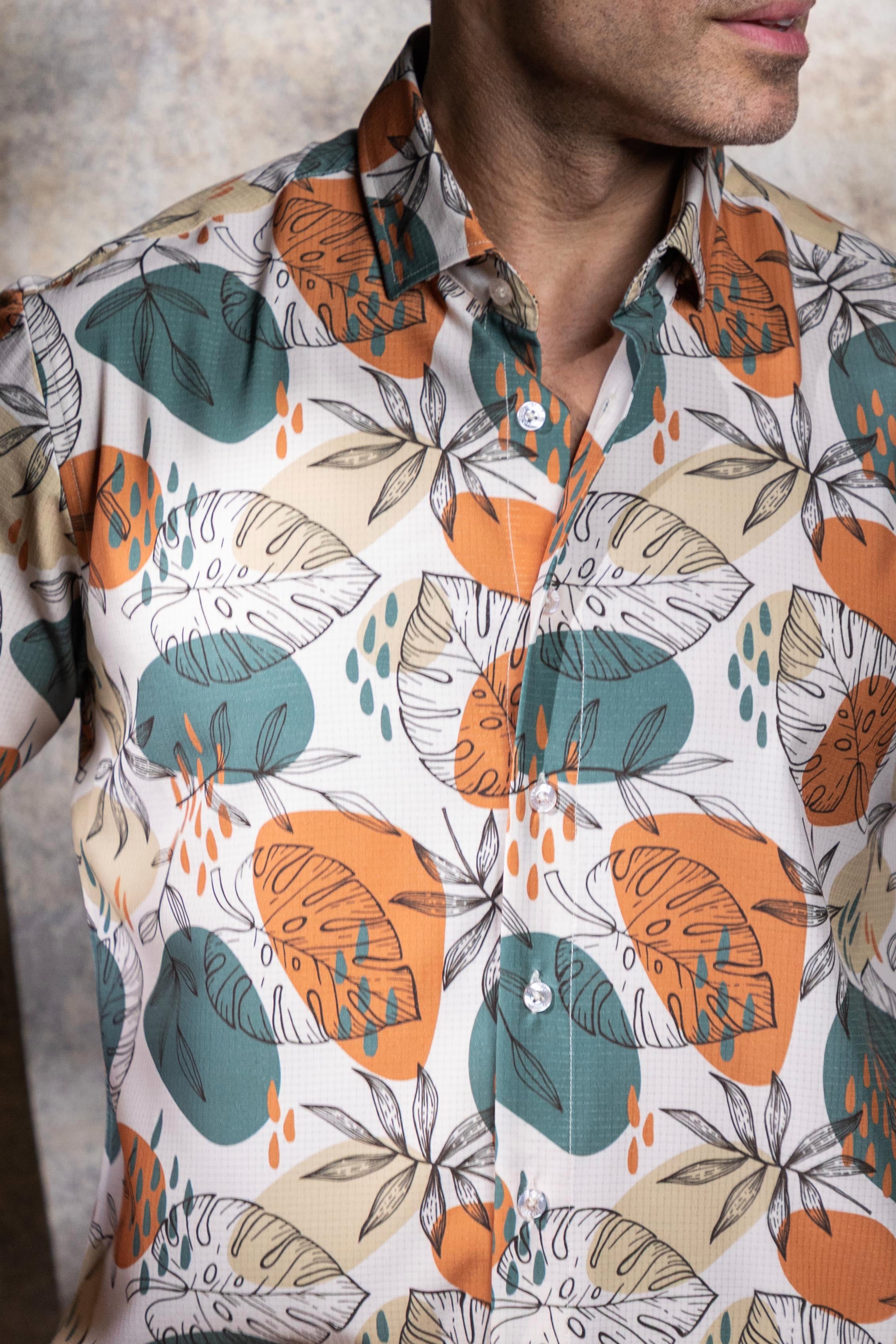 Men’s Hunter Green 4-Way Stretch Short Sleeve Shirt