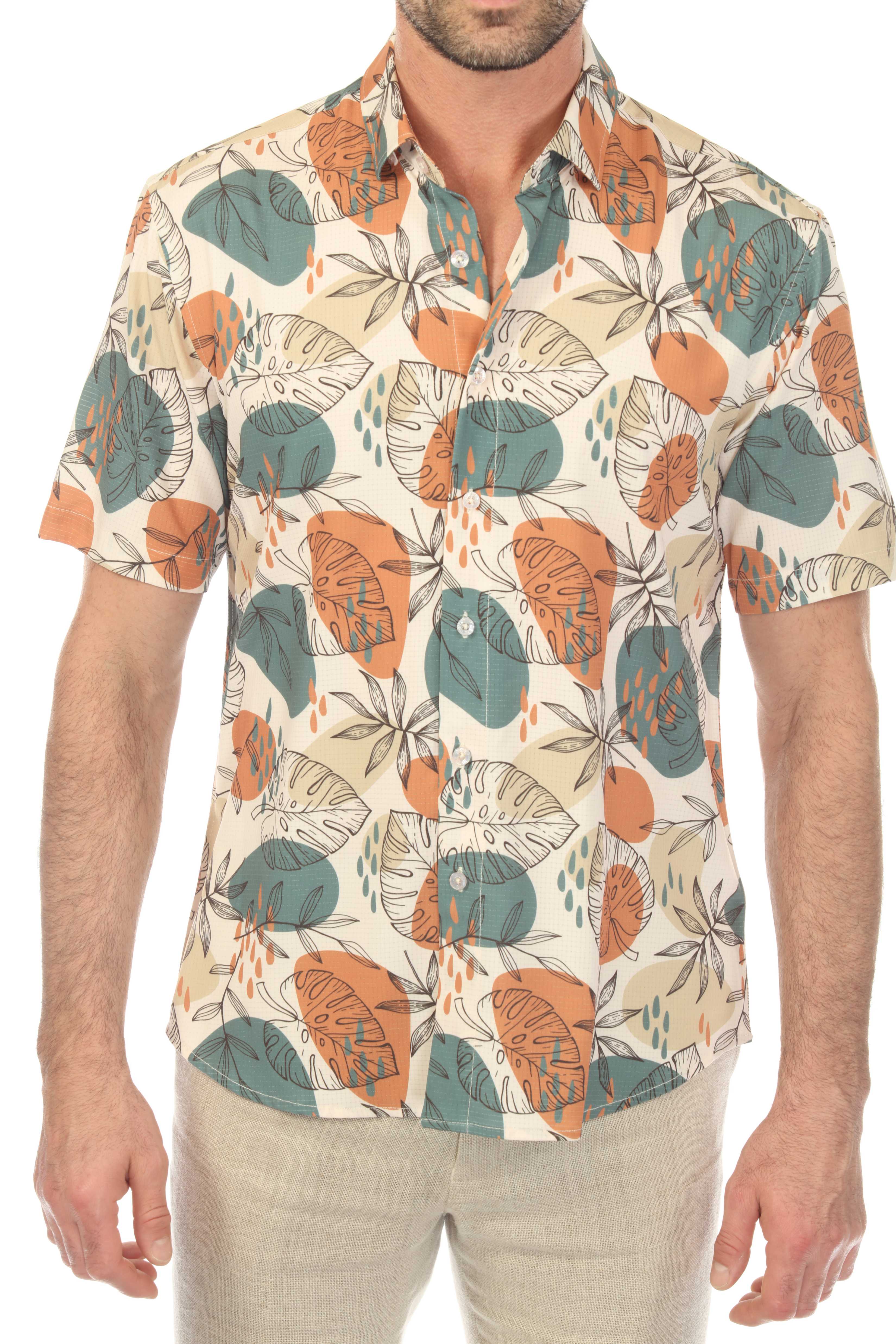 Men’s Hunter Green 4-Way Stretch Short Sleeve Shirt