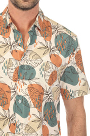 Men’s Hunter Green 4-Way Stretch Short Sleeve Shirt