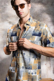 Men’s Black Champagne 4-Way Stretch Short Sleeve Shirt